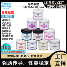 華能智研3.0高導熱硅脂2.0 LED散熱膏HY510瓶裝1kg絕緣硅脂導熱膏