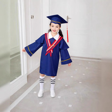 新款兒童博士服幼兒園學士服畢業照博士帽畢業袍小學生套裝服裝