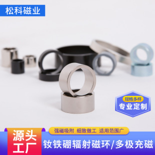 釹鐵硼輻射環/多級充磁強力磁鐵可定 制牌號N35M--N50SH