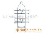 【特供】挂墙式铁线电镀三层浴室架