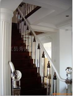 楼梯配件，立柱，水晶立柱，建筑水晶材料，装潢水晶柱