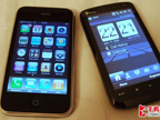 �۷�Ծ� HTC Touch HD�Ա�iPhone 3G 2