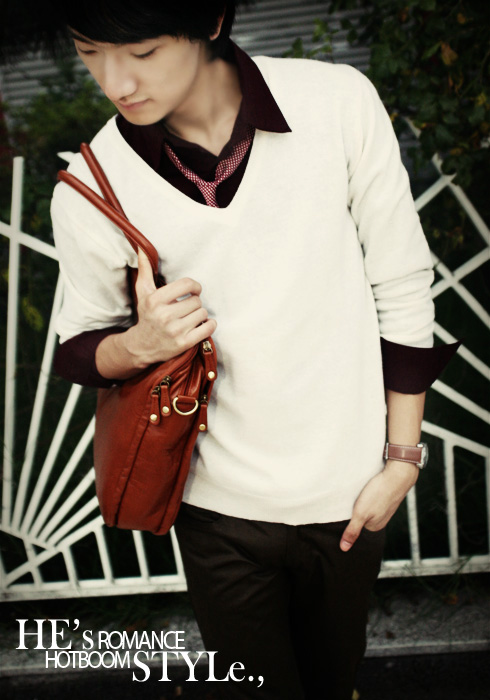 Korean men's fashion clothings show shirts men's shirts spring men's apparel 