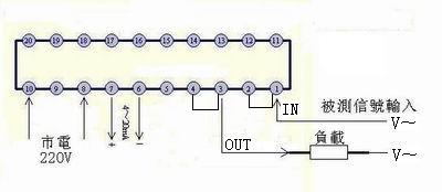 仪表本身工作电源为220V时的接线示意图