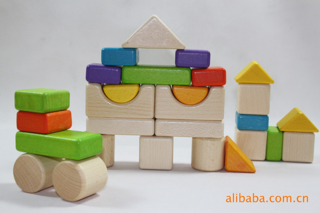 积木 桶装积木 - 厂家直销 木制玩具 木多乐 榉木积木 桶装积木厂家