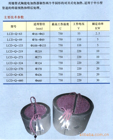 履带式电加热器、LCD-X型吸附式电加热器