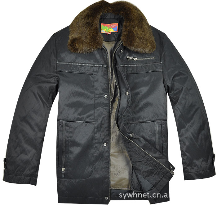 整款霸王鼠药 男装休闲羽绒服8021 内胆毛领可脱卸