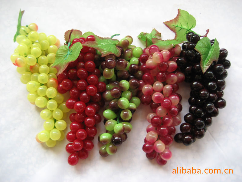 外贸工艺品 仿真水果假葡萄 义乌假葡萄 义乌85头大圆亮光假葡萄