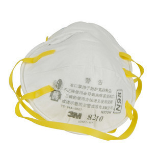 3m 8210 防流感 防尘口罩n95针对极细粉尘