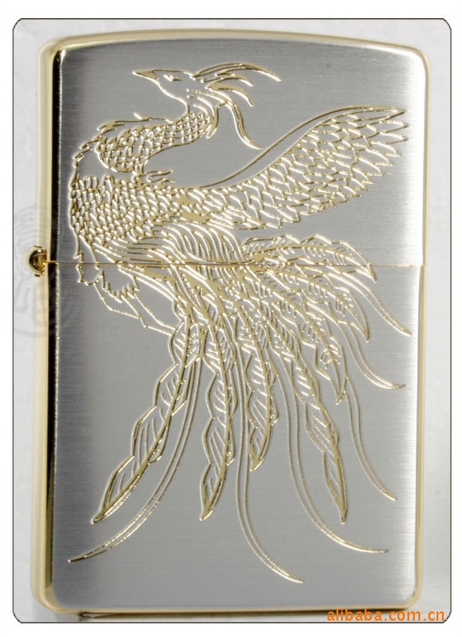 美国原装正品zippo 日版双刻金凤凰phoe-ixssg4