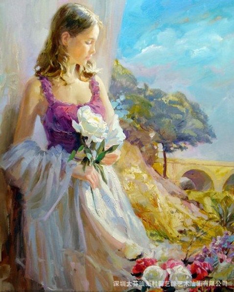 西方名画精品 大芬高档手绘人物油画 无框经典画(美酒佳人)