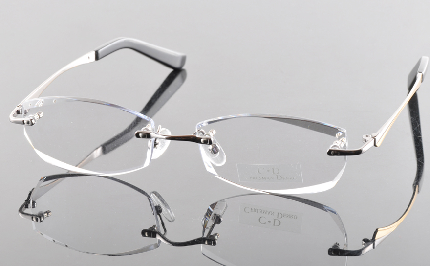 c.d 韩国切边技术 无框切边眼镜架 眼镜框 近视镜 男款奢华款图片_8