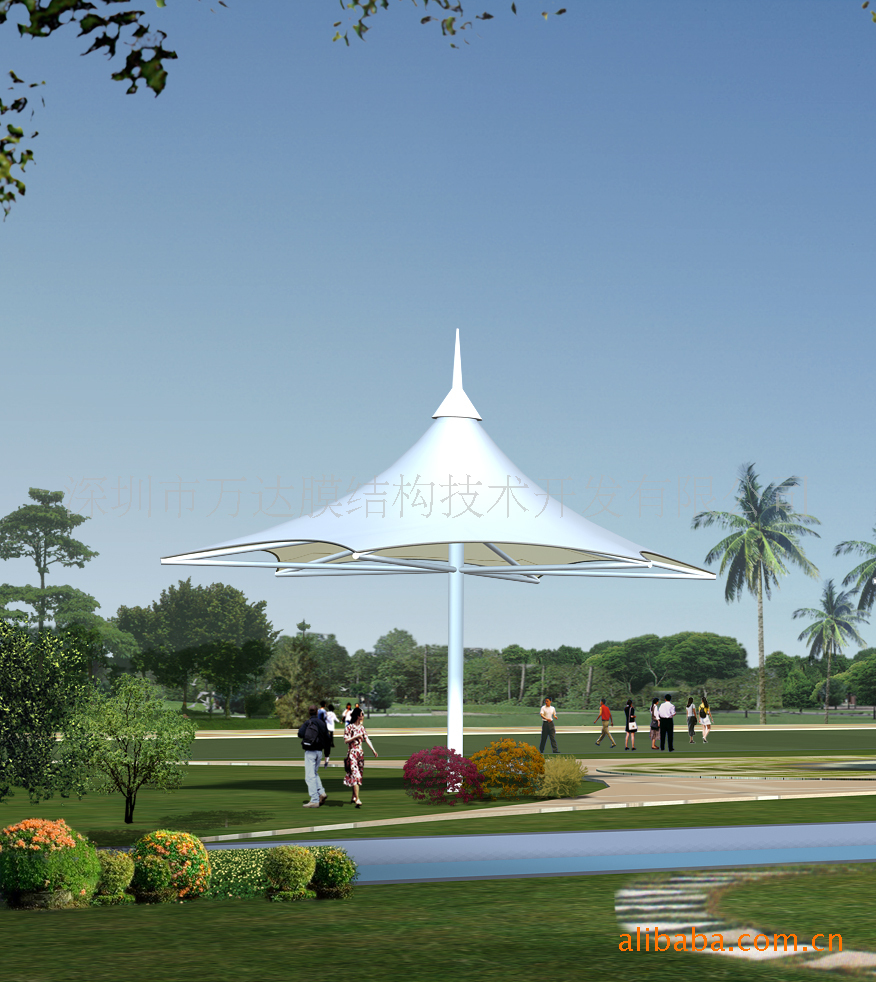 【品味非凡】广场景观膜结构 公园张拉膜结