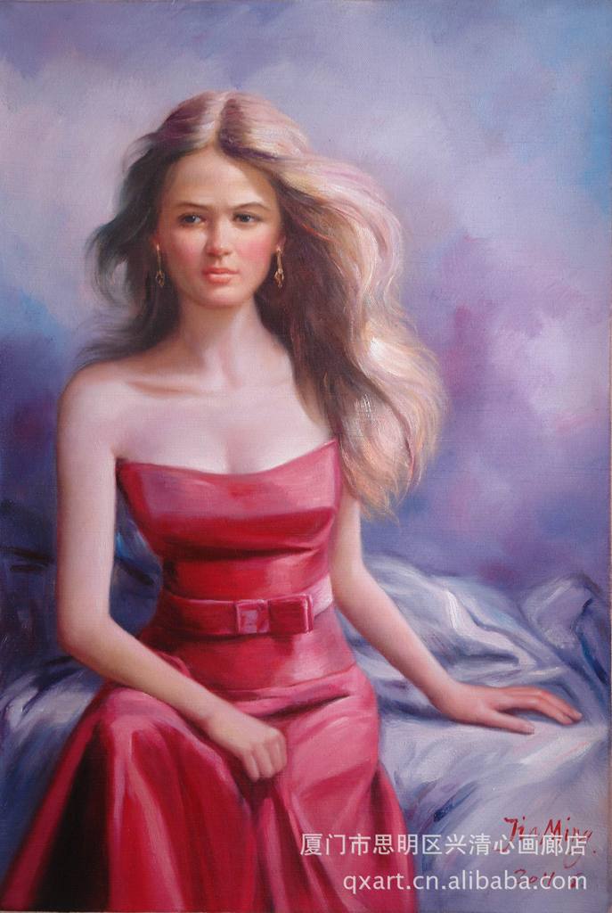 画家杨金明原创人体油画作品《浴》