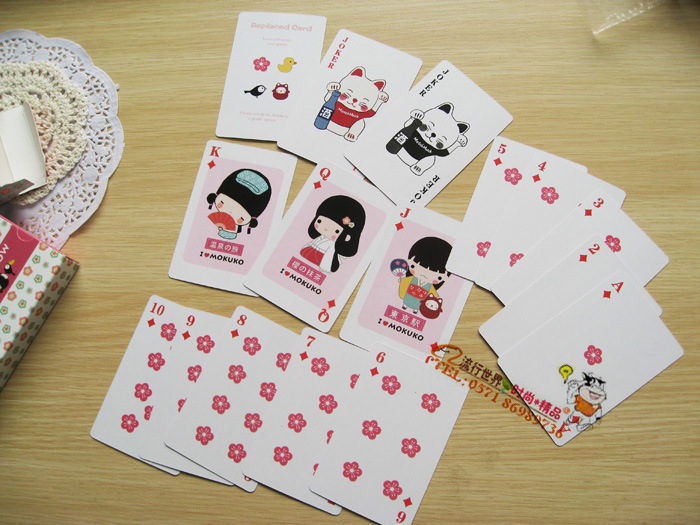 韩国文具礼品 天克 安藤木子扑克牌