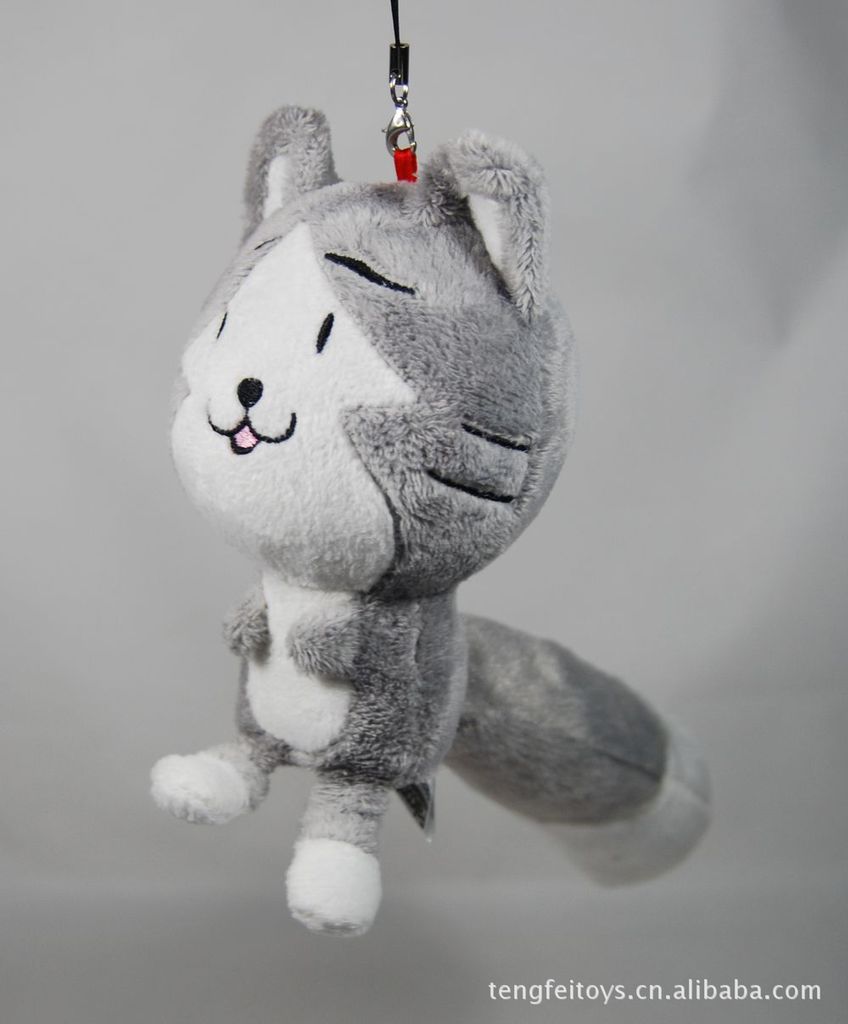 供应毛绒玩具,毛绒公仔,毛绒猫 游戏长尾巴猫 猫挂件