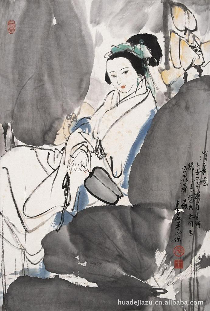 尚画艺术定制办公场所,ktu,会所装饰中国画 写意国画人物