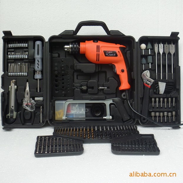 中国名牌产品牧禾精品6513-1电钻950w冲击电钻家用套装工具-套装电动