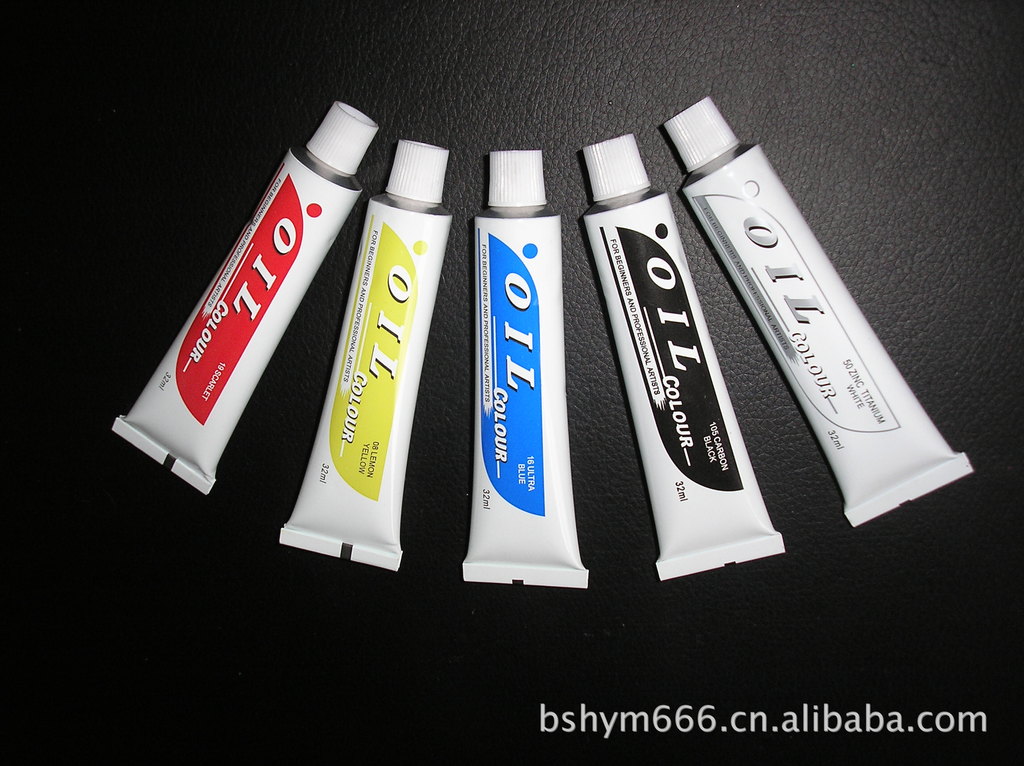 铝管32ml5色油画颜料 颜料批发