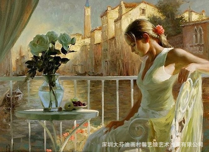 手绘精品油画 大芬经典人物油画 印象无框画(睡美人)