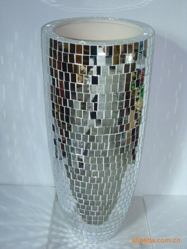 树脂工艺品大花瓶,大花斗贴玻璃工艺品,是您商务送礼或是家居摆设