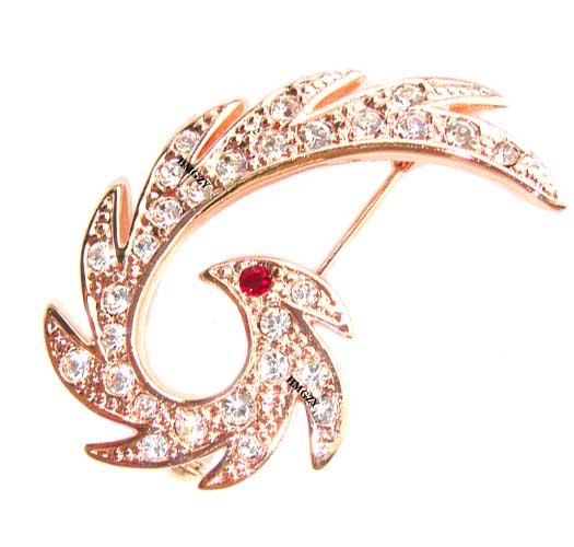 批发伊泰莲娜正品凤凰展翅镀18k金胸针 分销 一件代发 19.80元/个