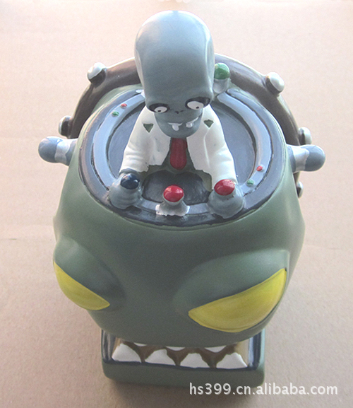 外贸创意杂货 植物大战僵尸 僵尸博士 创意存钱罐 动漫玩具