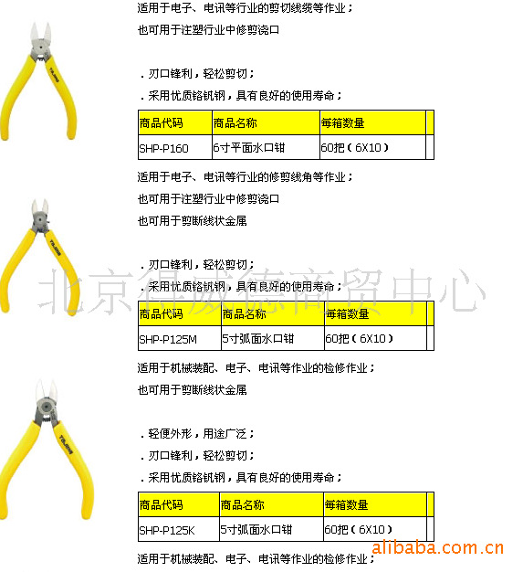 田岛(tajima)斜口钳shp-p160 shp-p125m shp-p125k l160
