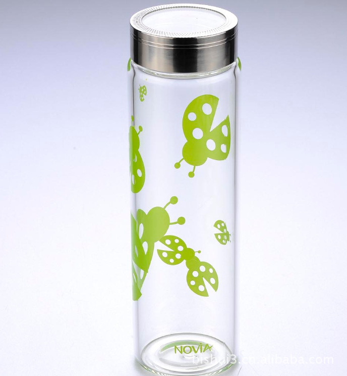 厂家供应高硼硅玻璃杯 单层丝印玻璃杯