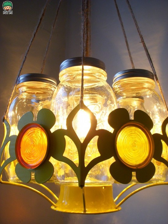 你没见过的旧物利用创意灯具的制作