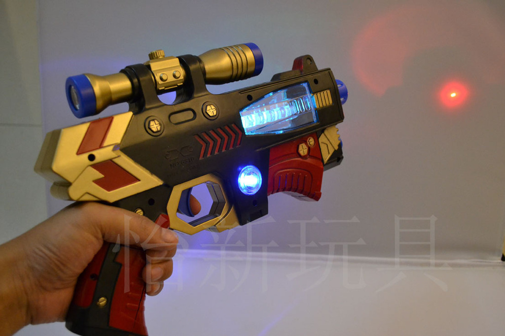 红外线语音灯光电动枪 儿童玩具枪