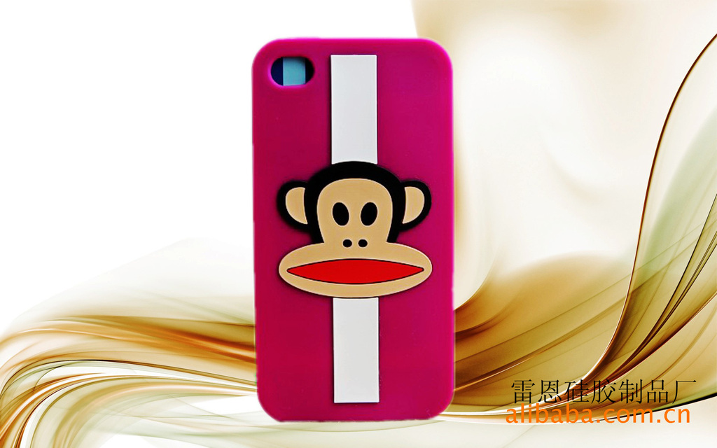 红心大嘴猴手机套 海盗大嘴猴手机套 100%环保硅胶(有现模)