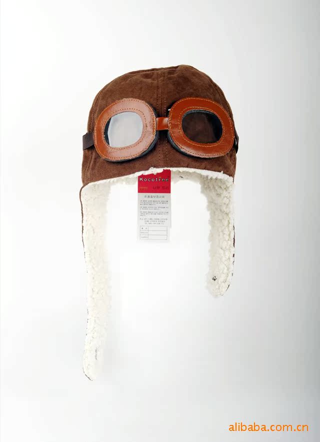 [供应]韩版人气儿童帽 飞机帽 飞行员帽 空军帽 保暖帽 护耳帽 70g(图