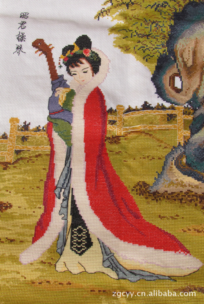 十字绣四大美女皇家伊丽莎白155cm*82cm