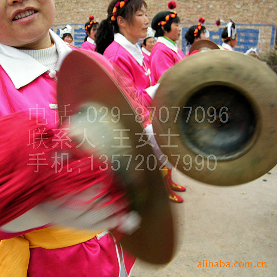 陝西西安生產銷售批發鑼鼓隊鑼鼓樂器鑼鈸鑔鐃各種規格牛皮鼓