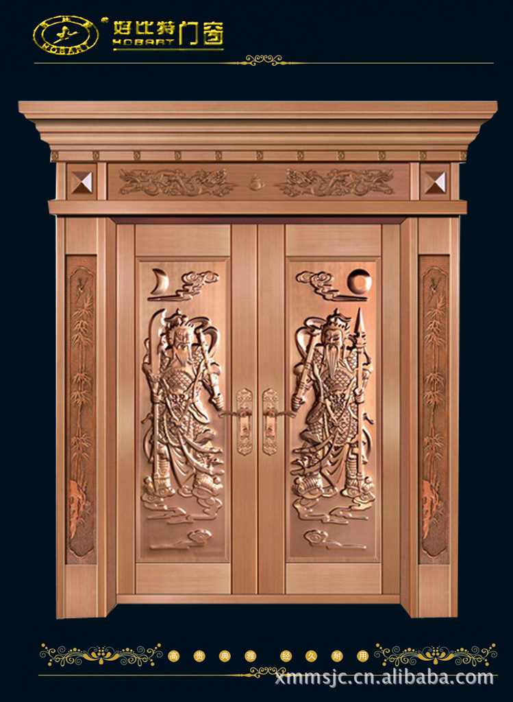 豪华别墅大门 麒麟双开铜门