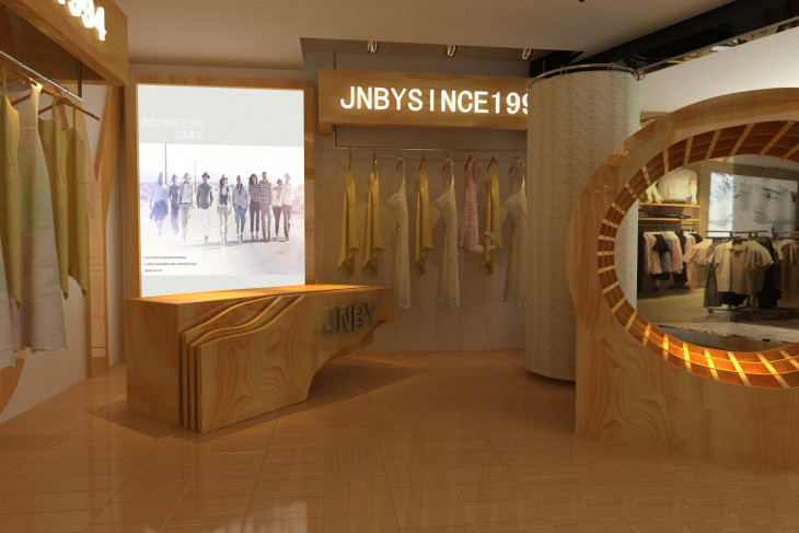 整体 风格简约而自然,原木色的基调,加上木质纹路作为装饰,突出了江南