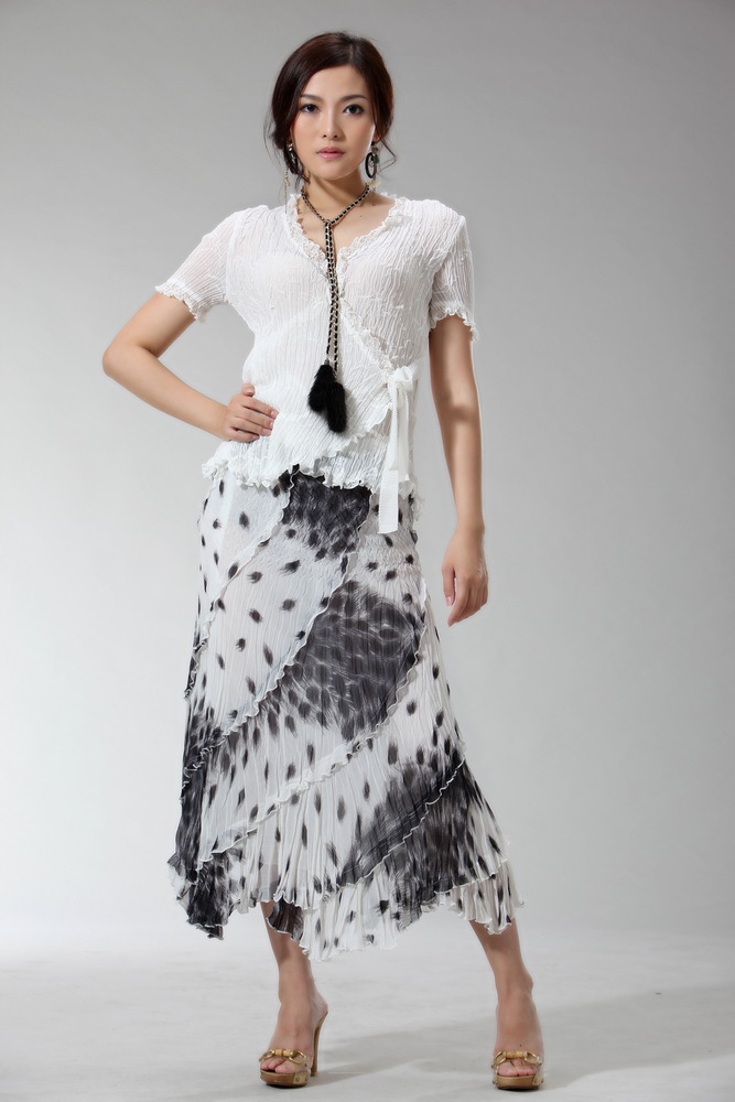 【服装批发】新款波西米亚裙 大摆裙 半身裙子夏装螺旋裙图片_2