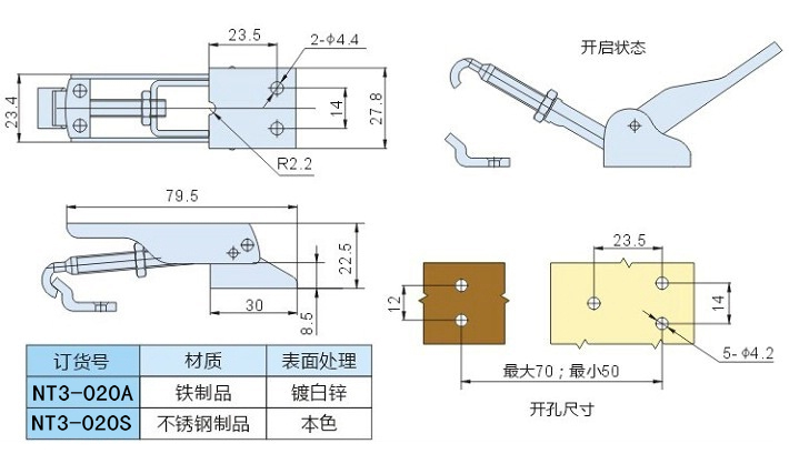 《信息标题》栏中,只有最前面的一个名称才是该款搭扣的商品名和型号