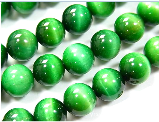 批发供应天然绿虎眼圆珠半成品6mm