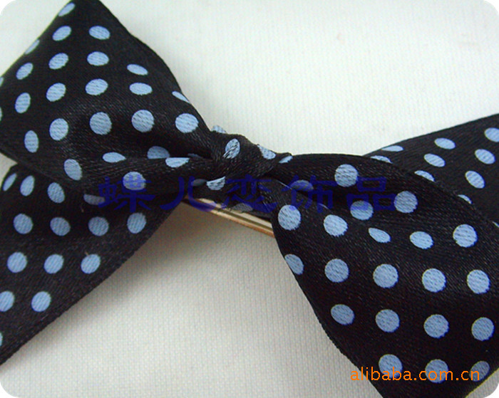 韩式精品水雨点蝴蝶结发饰发夹 品牌头饰混批110021