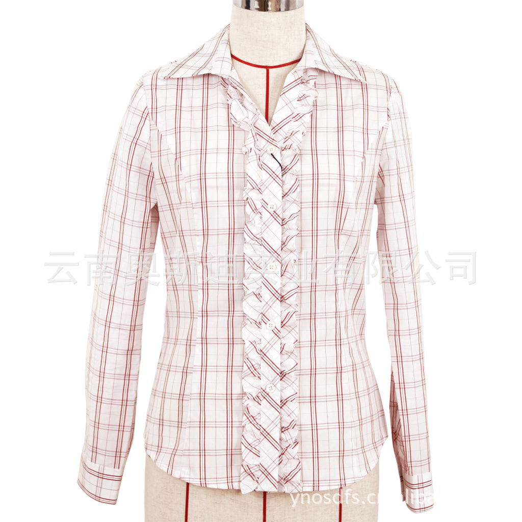 奥斯迪服饰 女式全棉衬衫 长袖条纹衬衣 138.00元/件