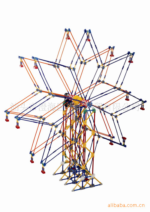 3d积木拼图 电动玩具积木 儿童益智积木 超级旋转秋千积木