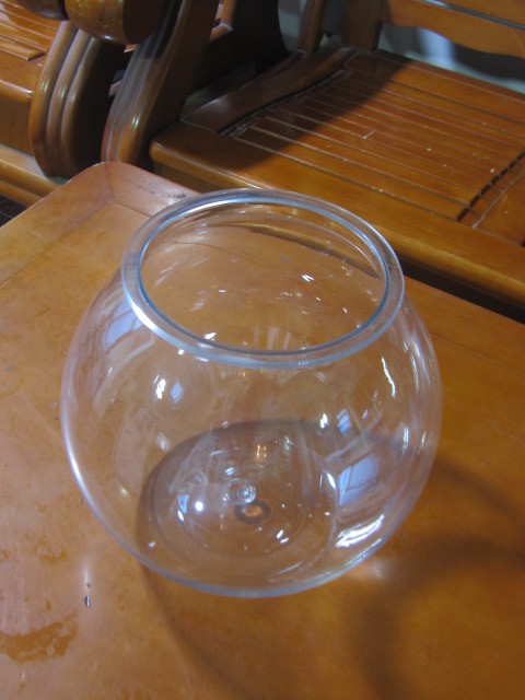 pet环保塑料透明鱼缸水族箱鱼缸龟缸塑料圆形现代时尚迷你植物盆