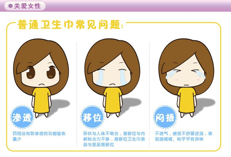 七度空间少女纯棉表层日用10片卫生巾 1*24包/箱