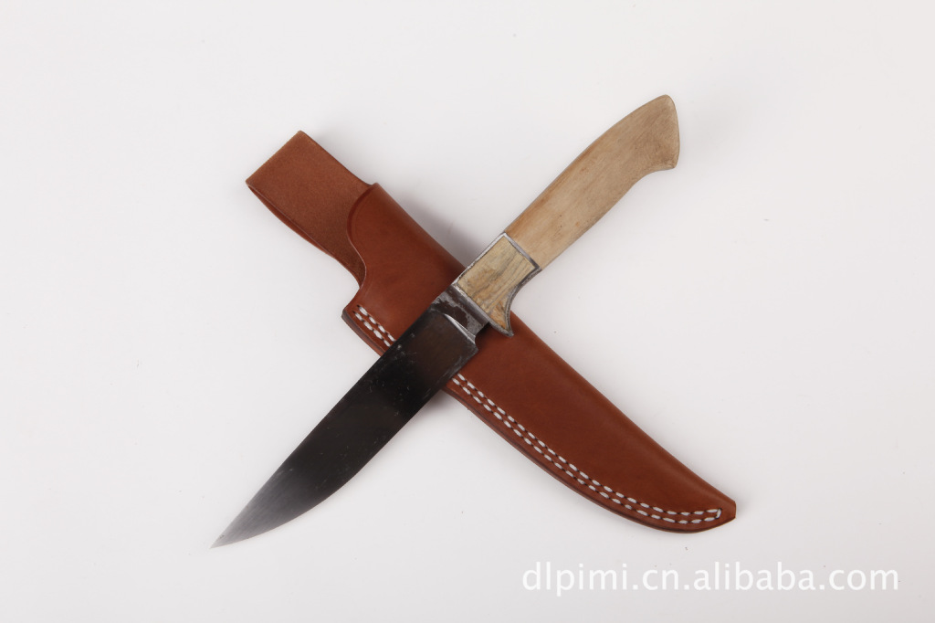 厂家专供 订制野外用牛皮刀套 真皮刀套 纯手工缝制