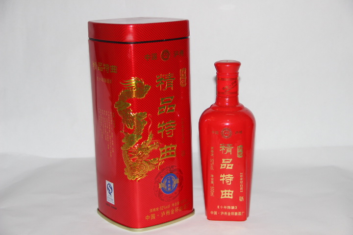 酒类 白酒 低价白酒 泸州白酒 铁盒精品特曲(十年陈酿)