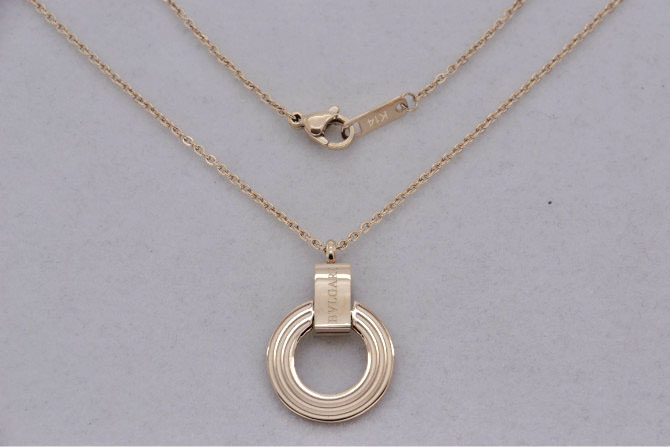 国际品牌宝*丽316l钛钢14k玫瑰金项链项饰 饰品批发 项坠 吊坠