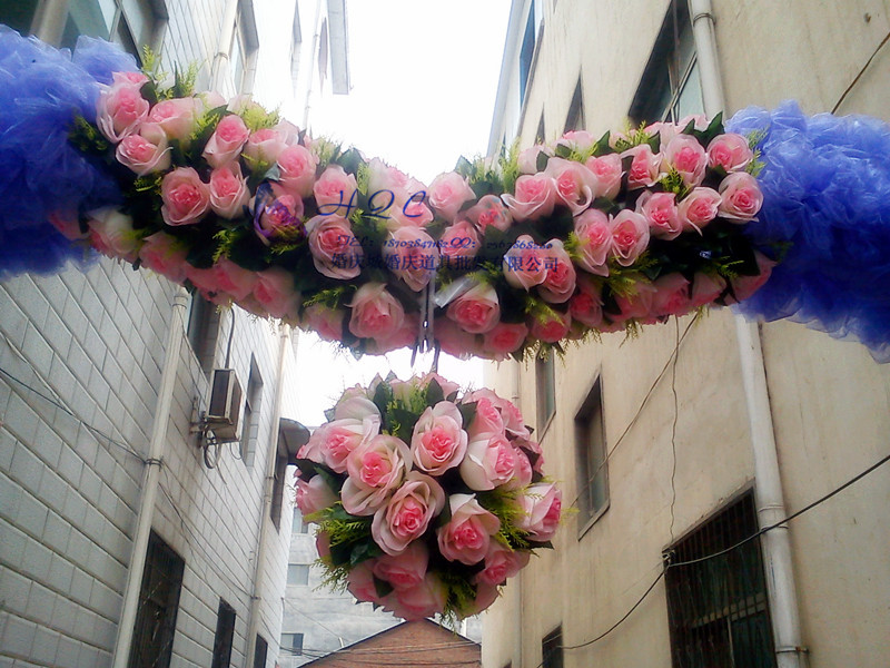 花门婚庆幸福绢花门绢花拱门婚庆道具批发