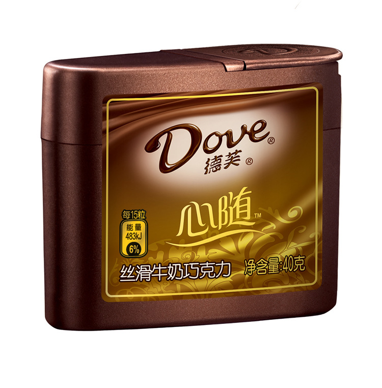 新货德芙dove心随丝滑牛奶巧克力40g每盒情人节礼物儿童.